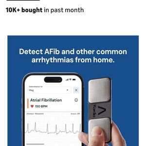Kardia Mobile 1 Lead EKG, Detects heart rhythm, EKGs anywhere, Very Gently Used